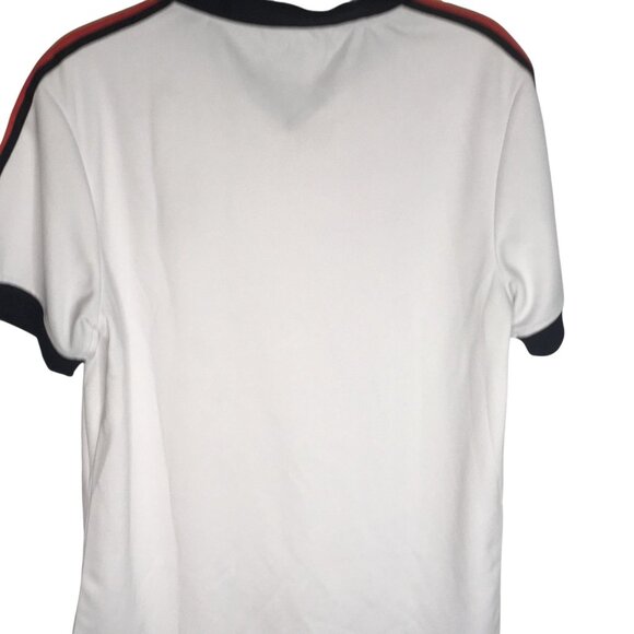 Disney Mickey Mouse Polo Shirt Mens Medium White Black EPCOT World Showcase - Picture 12 of 15